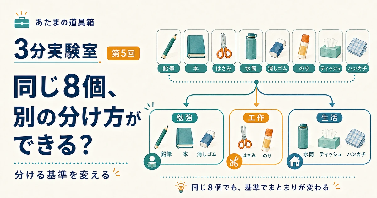 第5回｜同じ8個、別の分け方ができる？