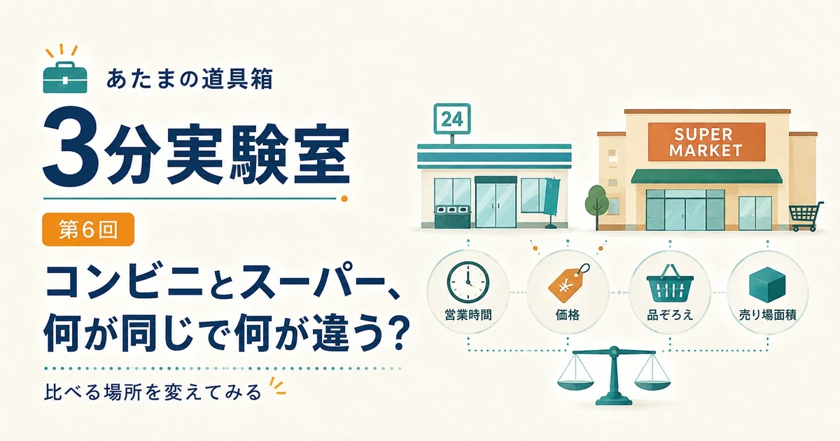 第6回|コンビニとスーパー、何が同じで何が違う?