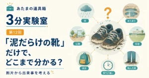 第12回｜「泥だらけの靴」だけで、どこまで分かる？