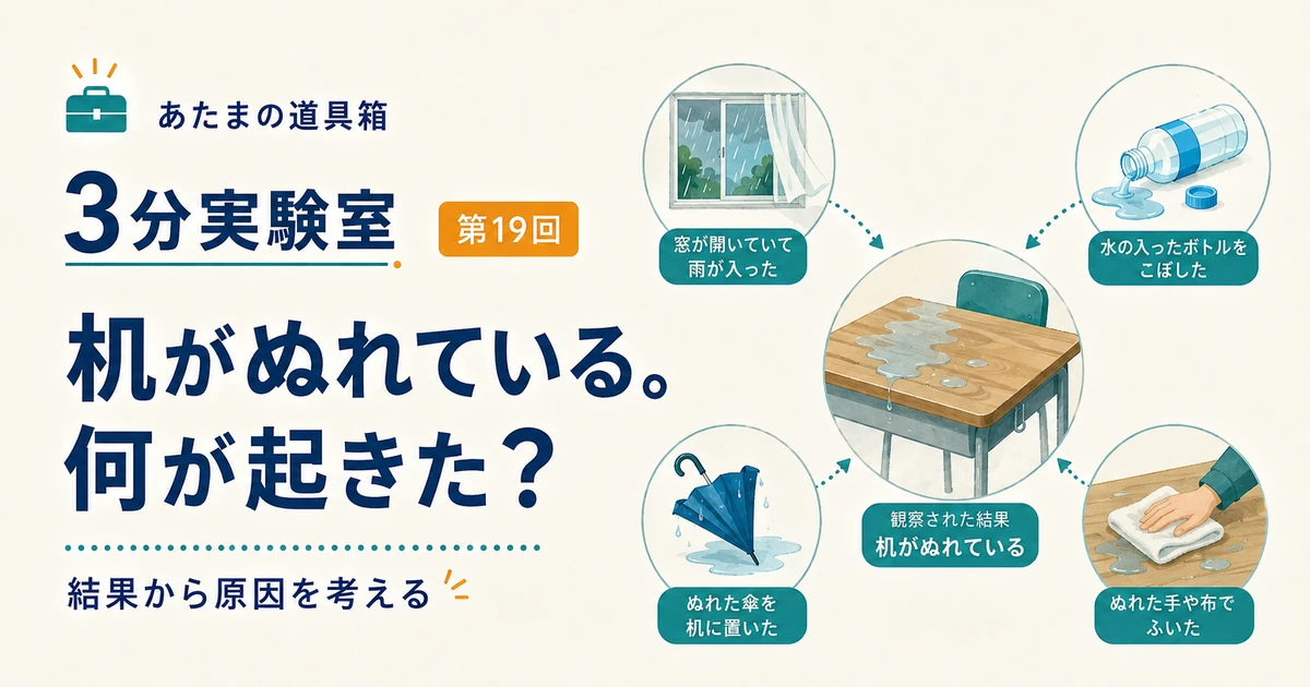 第19回｜机がぬれている。何が起きた？