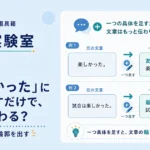 第1回｜「楽しかった」に一つ足すだけで、何が変わる？