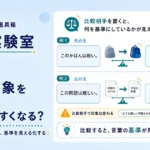 第11回｜比較対象を置くと、伝わりやすくなる？