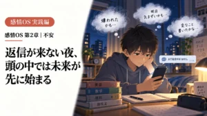 返信が来ない夜、頭の中では未来が先に始まる