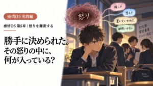 勝手に決められた。その怒りの中に、何が入っている？