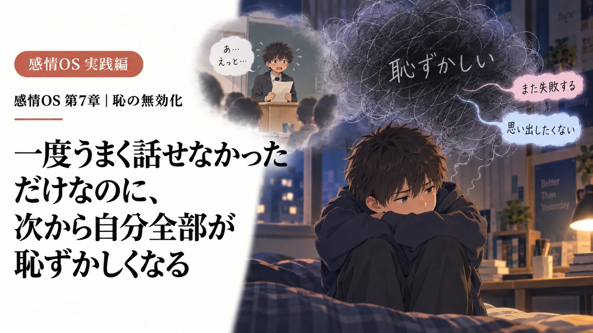 一度うまく話せなかっただけなのに、次から自分全部が恥ずかしくなる