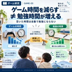 ゲーム時間を減らす ≠ 勉強時間が増える｜空いた時間はどこへ行く？