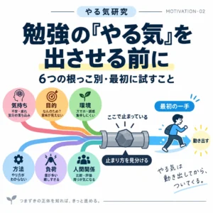 勉強の「やる気」を出させる前に｜6つの根っこ別・最初に試すこと