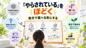 「やらされている」子に何をする？｜放任せず、本人に意思を戻す4つの方法