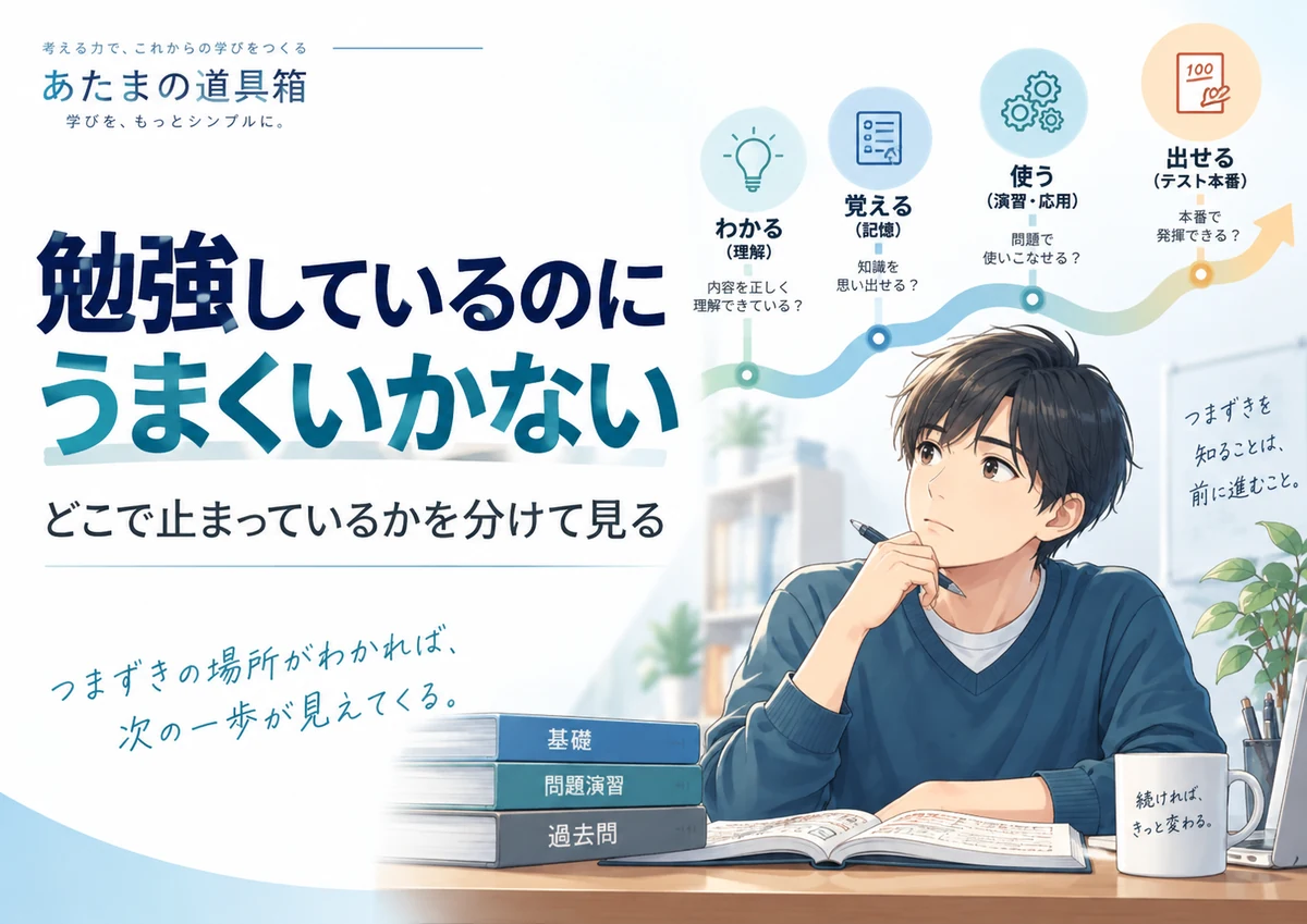 勉強しているのに成績が上がらない｜「どこで止まっているか」から原因を分ける