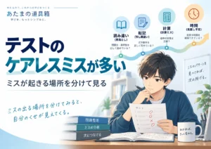 テストのケアレスミスが多い｜「もっと注意する」前に、ミスが起きる場所を探す