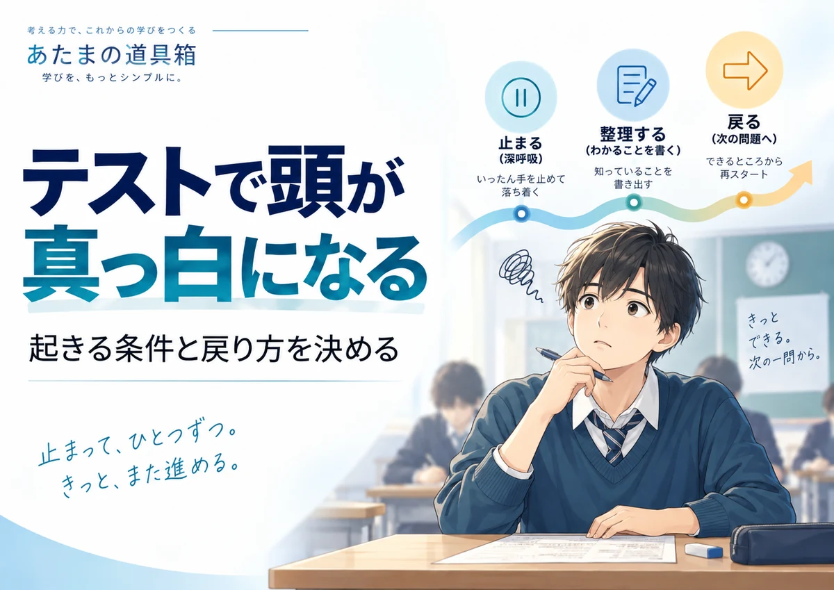 テストで頭が真っ白になるとき｜緊張を消す前に「起きる条件」と戻り方を決める