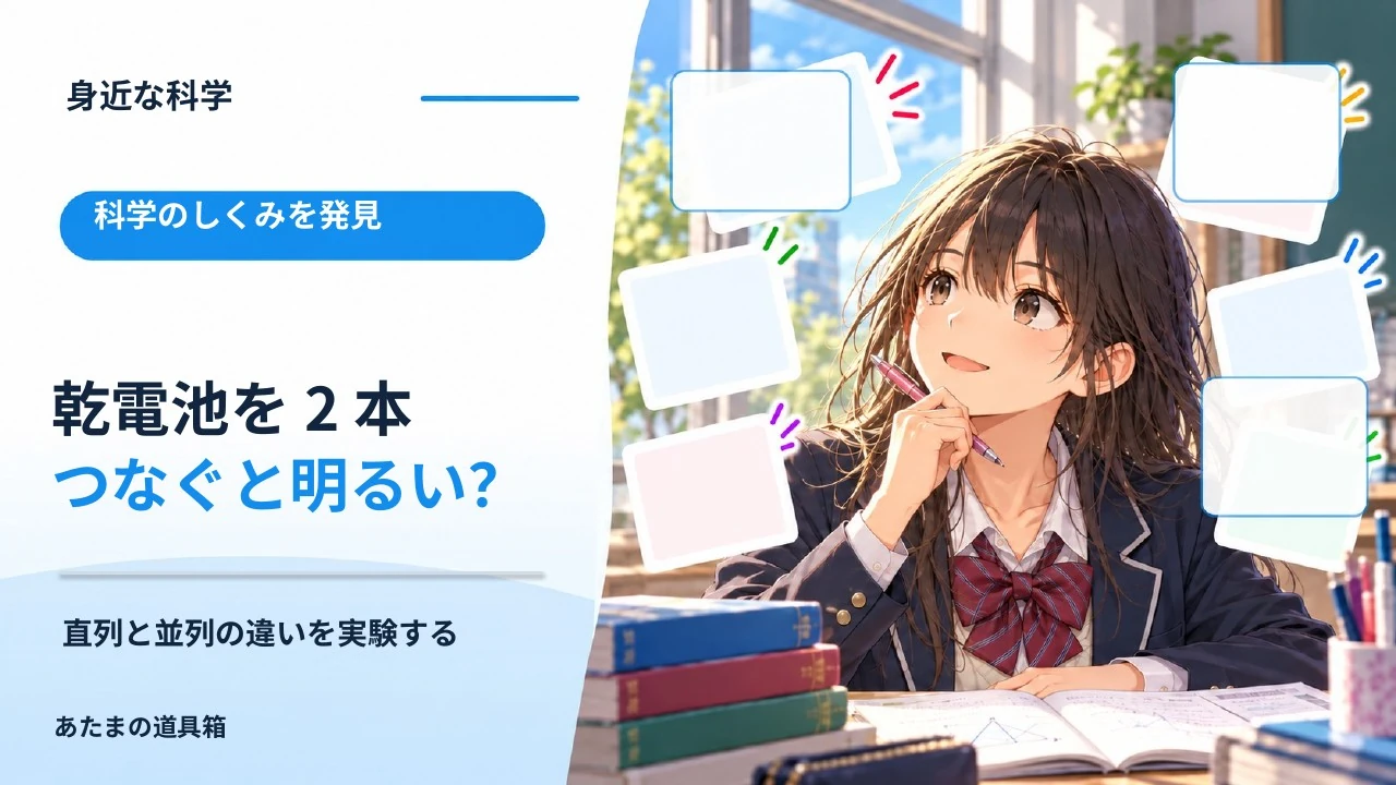 乾電池を二本つなぐと明るくなる？ 直列と並列の違いを実験する