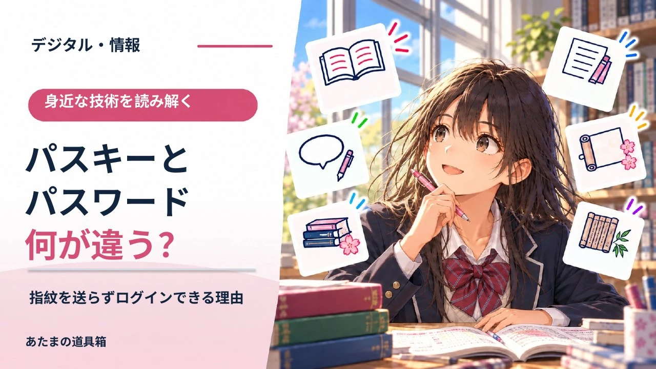 パスキーはパスワードと何が違う? 指紋を送らずログインできる理由