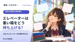 エレベーターは重い箱をどう持ち上げる？ おもりとモーターの仕事を考える