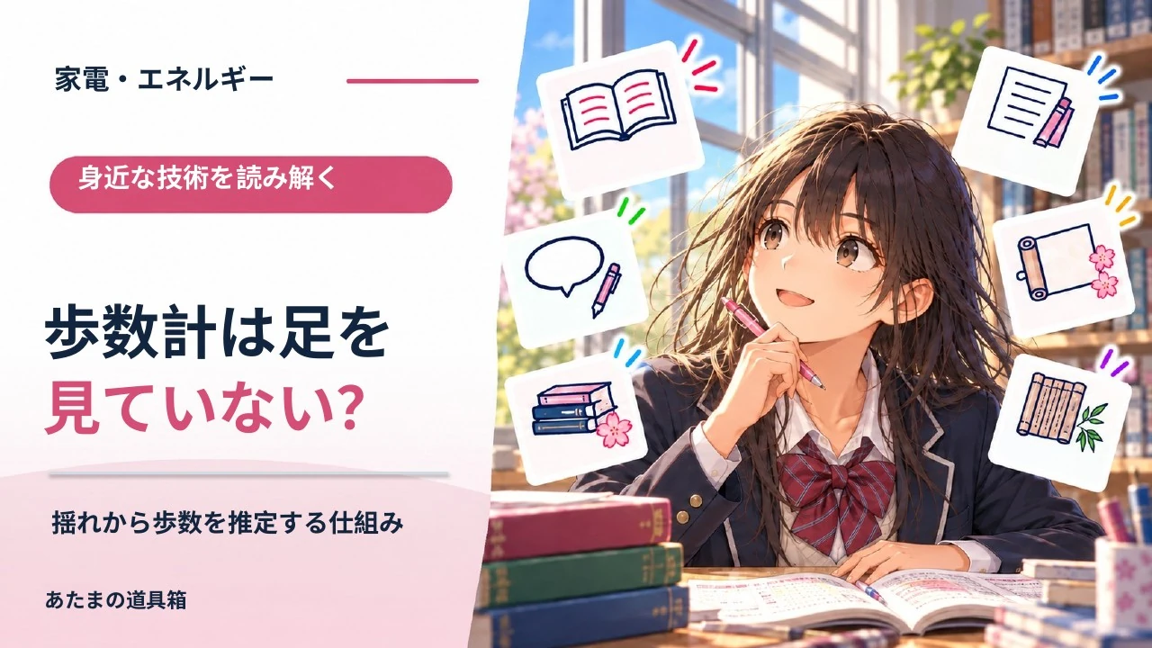 スマホの歩数計は足を見ていない？ 揺れから歩数を推定する仕組み