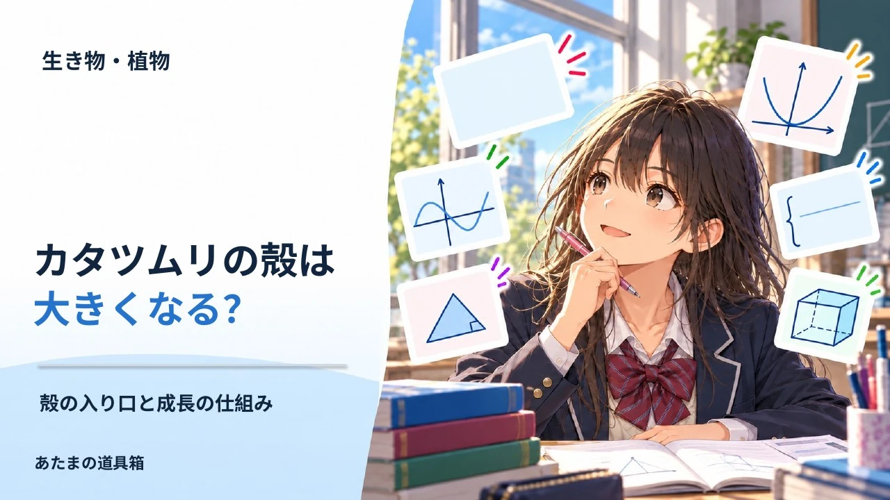 カタツムリの殻は大きくなる? 殻の入り口と成長の仕組み