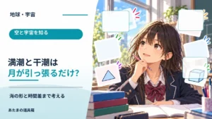 満潮と干潮は月が引っ張るだけ？ 海の形と時間差まで考える