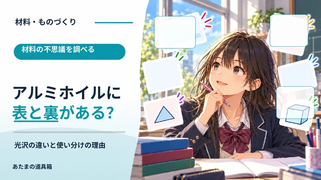 アルミホイルには表と裏がある？ 光沢の違いと使い分けの理由