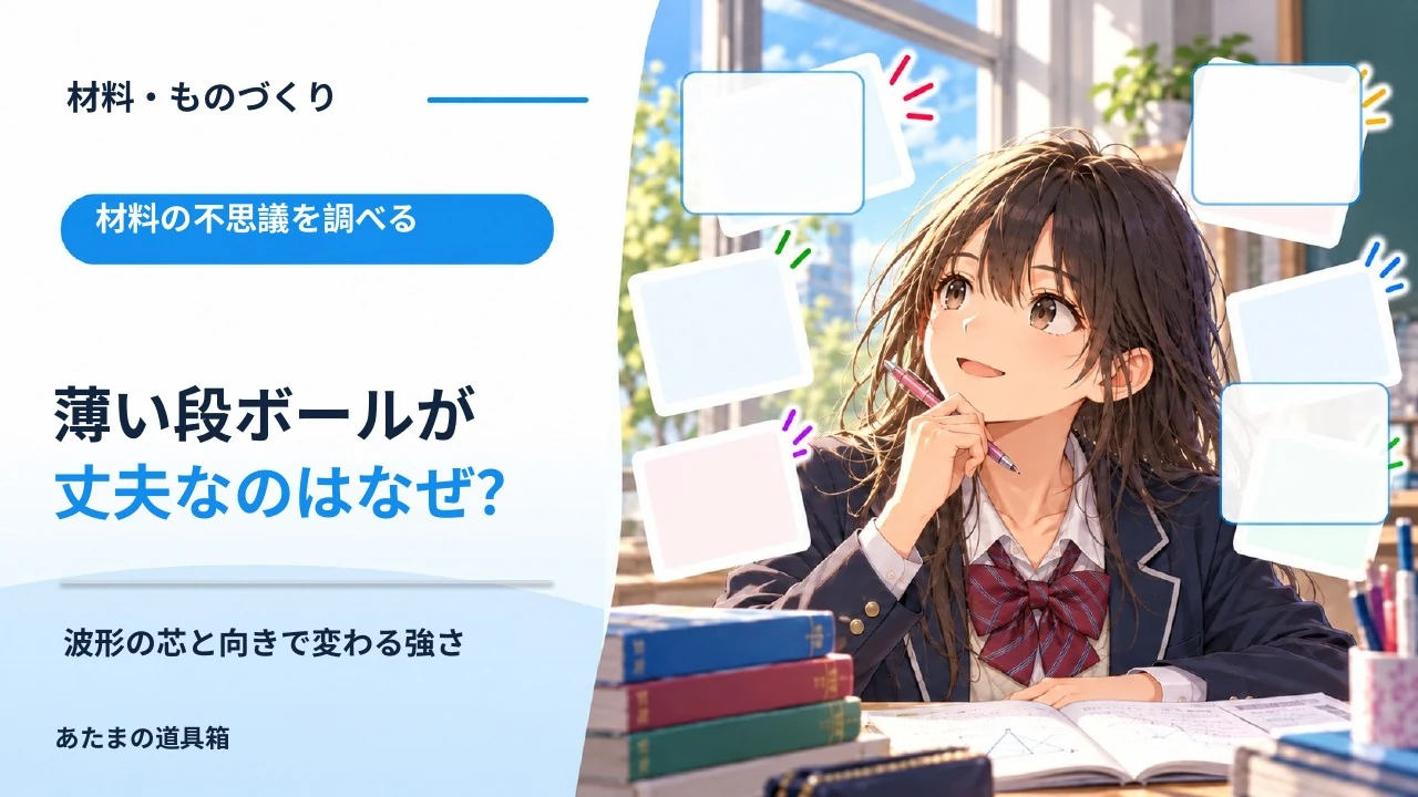 段ボールは薄い紙なのになぜ丈夫？ 波形の芯と向きで変わる強さ