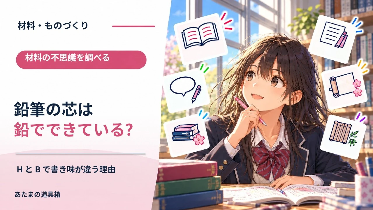 鉛筆の芯は鉛でできている？ HとBで書き味が違う理由