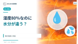 湿度80％でも空気の水分は同じではない？ 相対湿度と気温