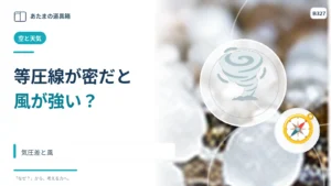 天気図で等圧線が混んでいると風が強い？ 気圧差と風