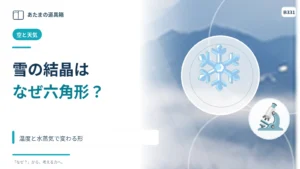 雪の結晶はなぜ六角形が多い？ 温度と水蒸気で変わる形