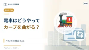 電車はハンドルなしでカーブを曲がれる？ 円すい形の車輪を考える
