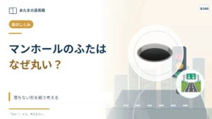 マンホールのふたはなぜ丸い？ 落ちない形を紙で考える