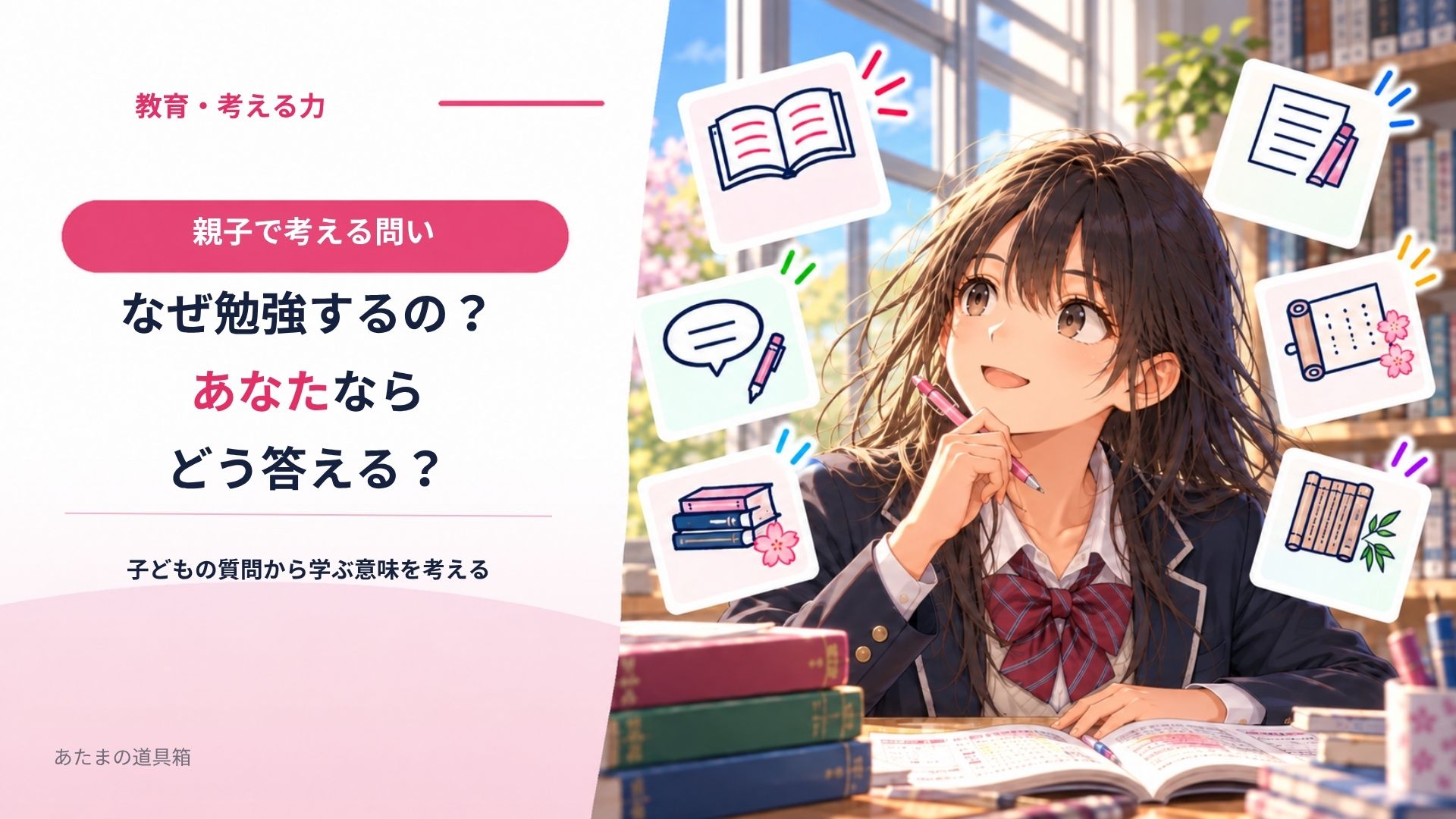 子どもに「なぜ勉強しなきゃいけないの？」と聞かれたらあなたは何と答えますか？