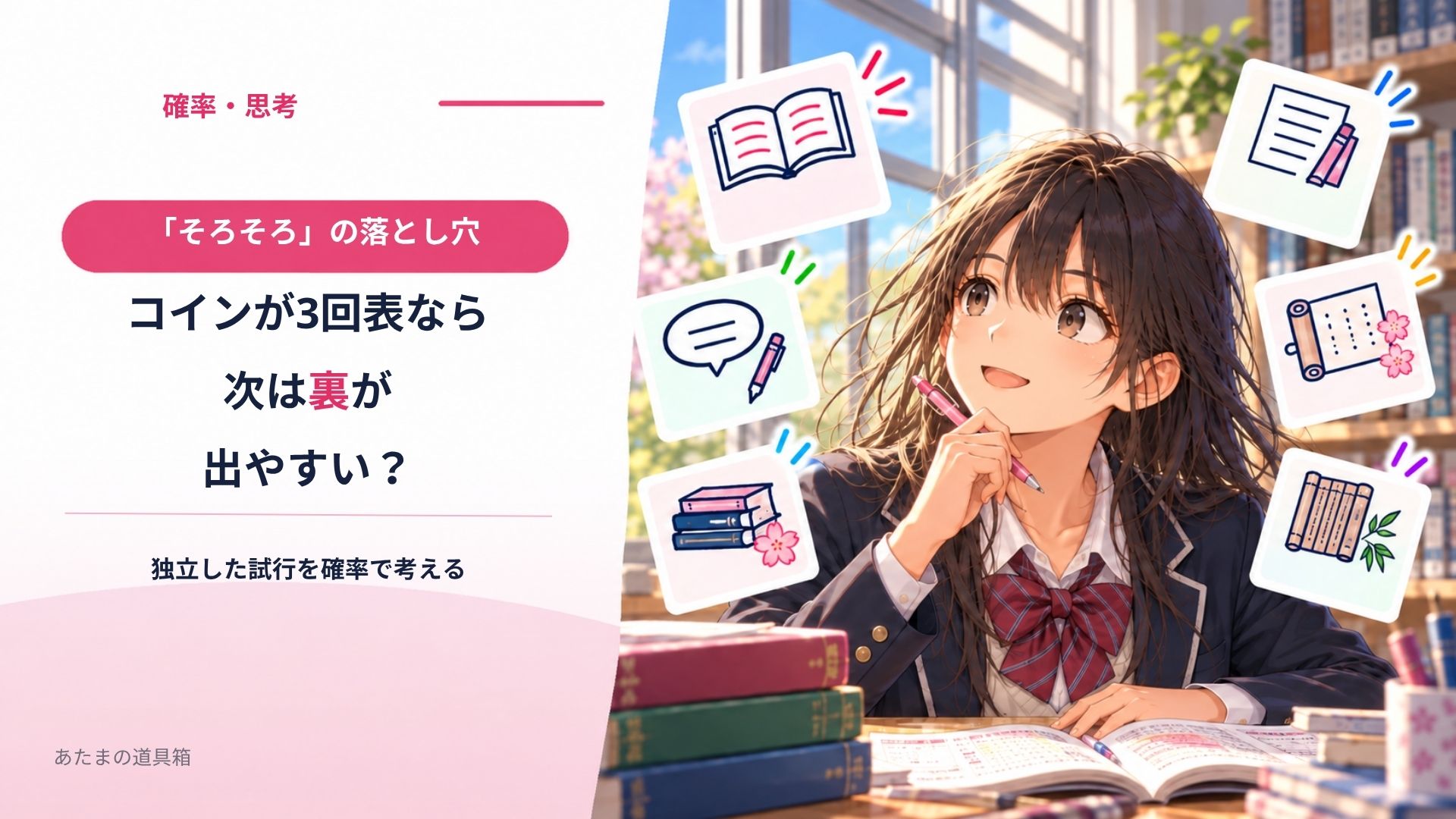 コインが3回続けて表。次は裏が出やすい？ 「そろそろ」を試す確率実験