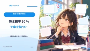 降水確率30％で傘を持つ？ 期待負担を比べて判断する